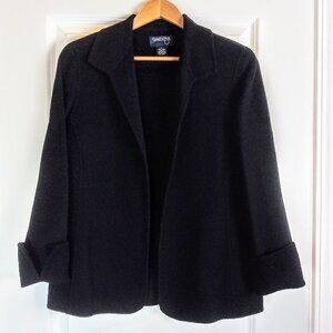 Country Shop Black Wool Open Jacket